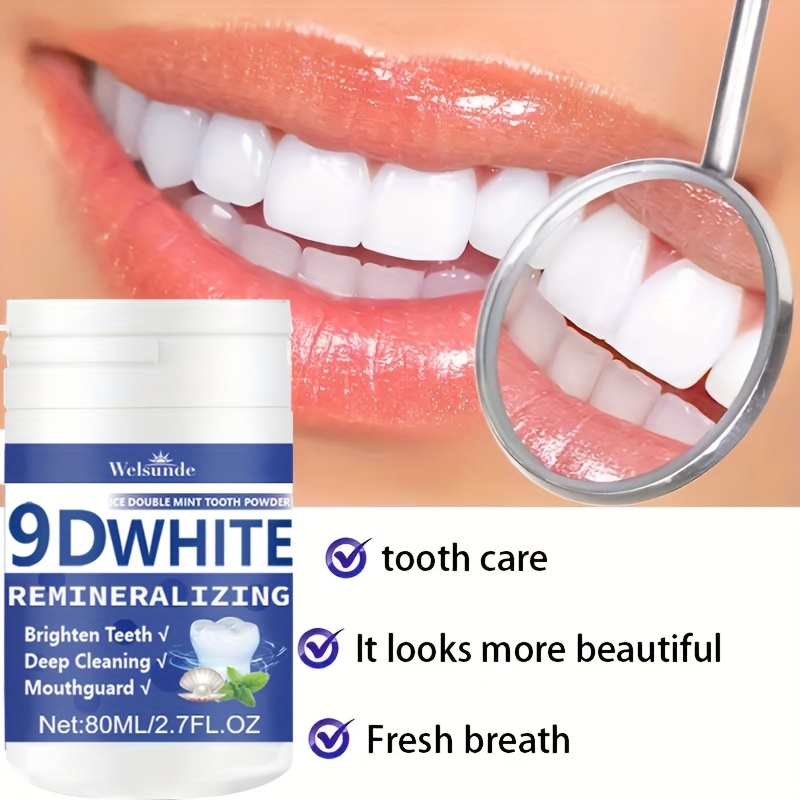 Teeth Whitening Results - 9D White Remineralizing Hydroxyapatite Tooth Powder,
