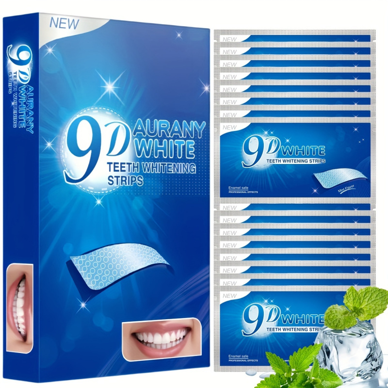 Teeth Whitening With Peroxide - 21 Pairs of 9D Aurany White
