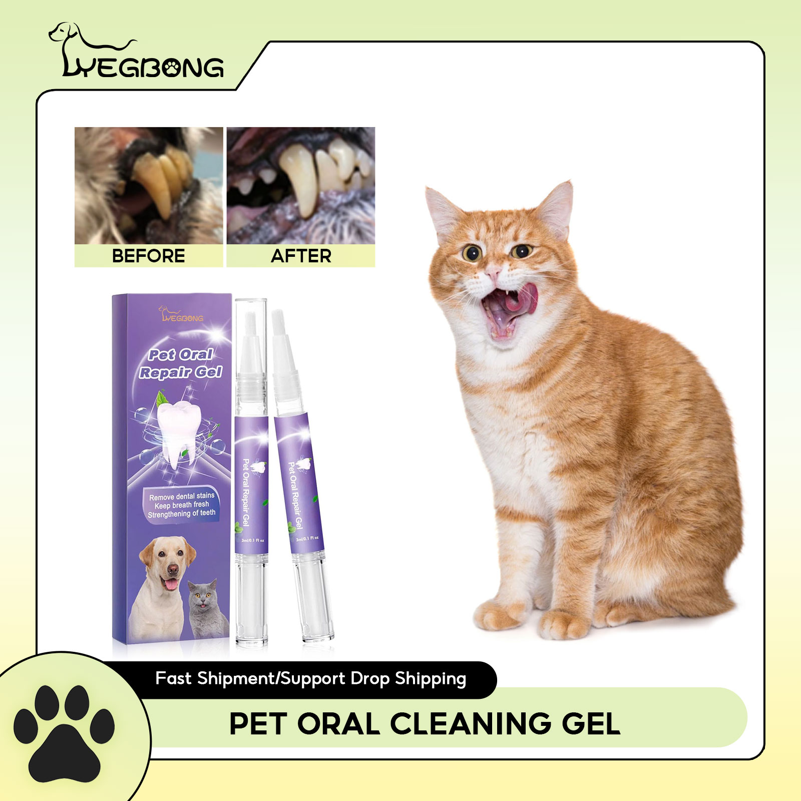 Teeth Whitening With Peroxide - Pet Oral Repair Gel Puppy Tartar
