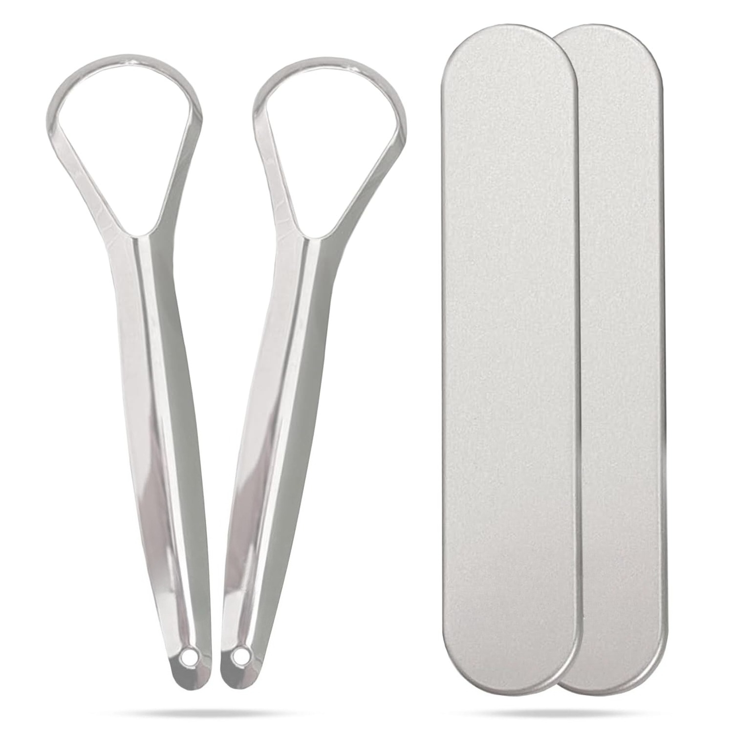 Tongue Scraper Metal - 1/2pcs Stainless Steel Tongue Scraper for