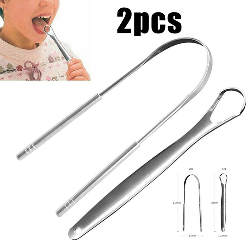 Tongue Scraper Metal - 2Pcs Tongue Scraper Stainless Steel Tongue