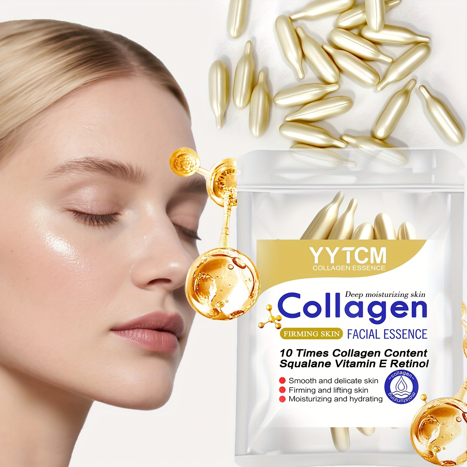 The Ordinary Serum Hyaluronic Acid - Collagen Firming Capsule Serum, moisturizes and