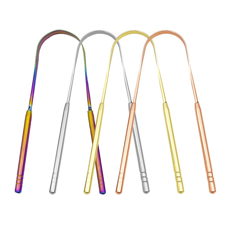 Tongue Scraper Metal - 4Colors Stainless Steel Tongue Scraper Metal