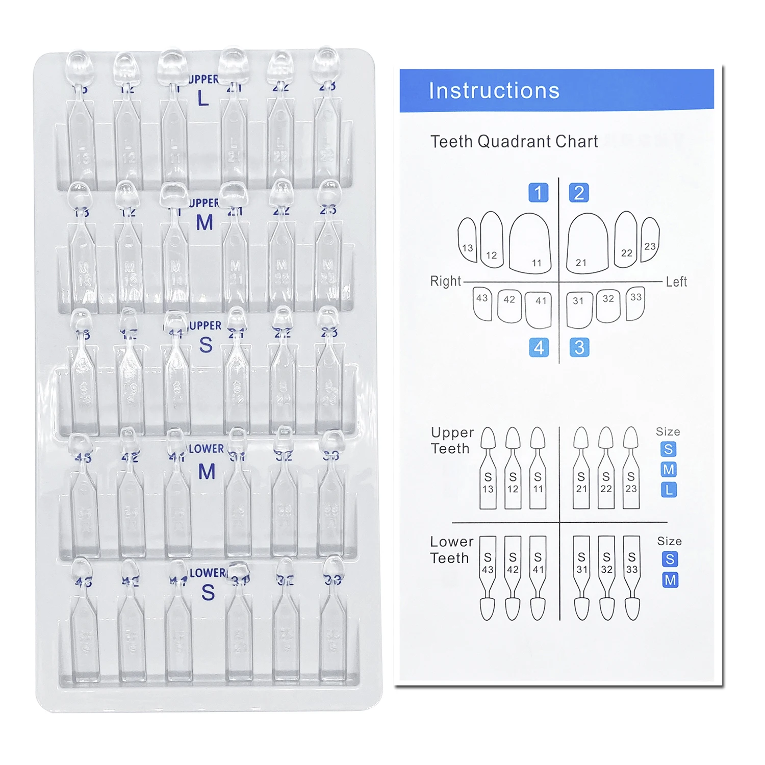 32pcs/Set Dental Veneer Mould  - Teeth Whitening Kit With Light 评论和价格