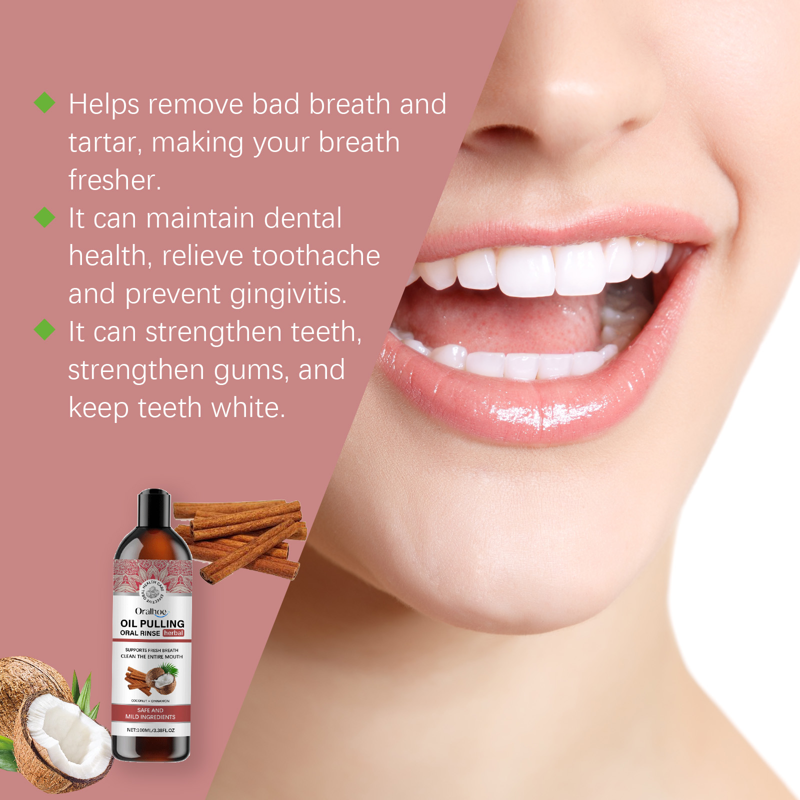 Coconut Pulling Oil Mouthwash  - Teeth Whitening With Coconut Oil 评论和价格