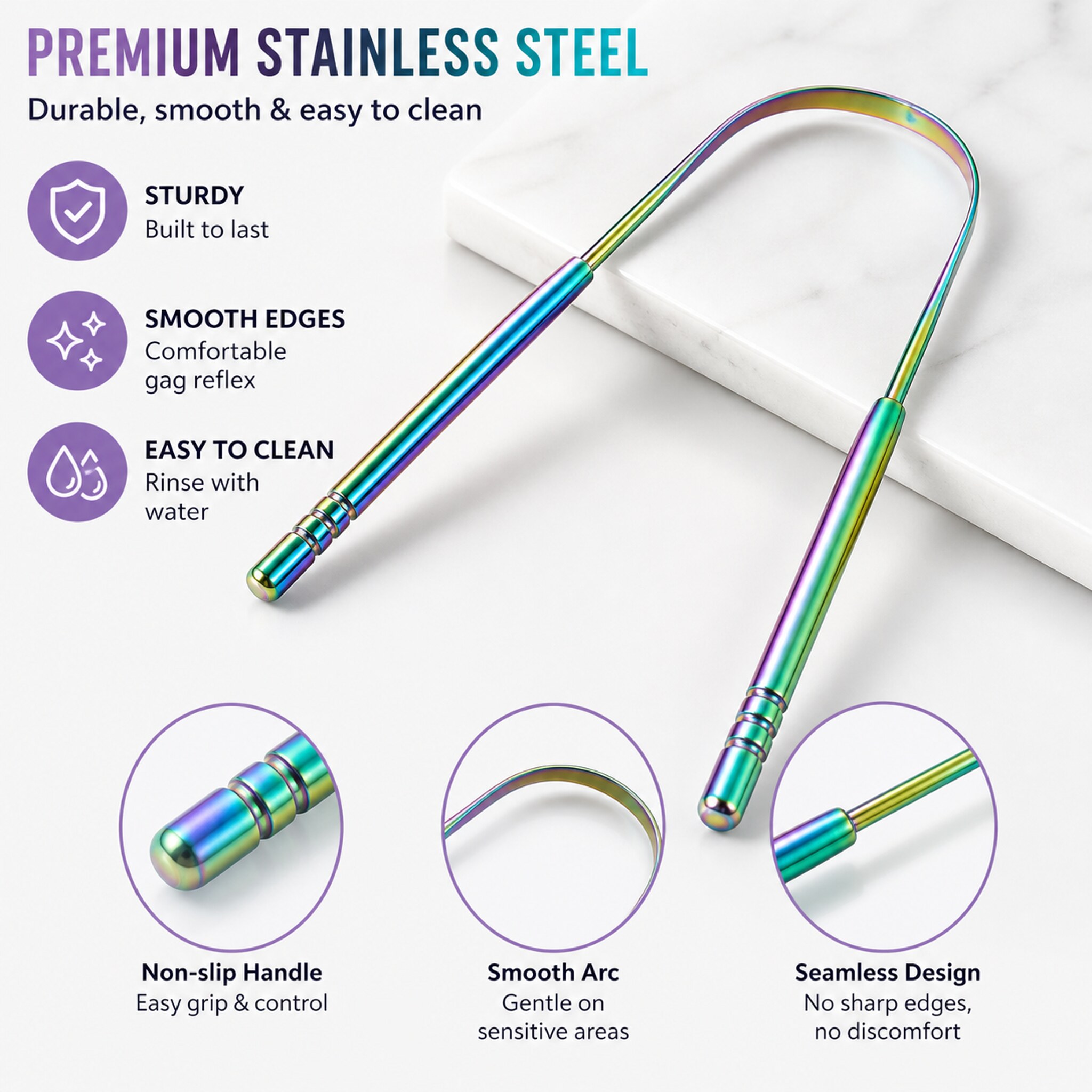 Metal Tongue Cleaner Stainless - Tongue Scraper Metal 评论和价格