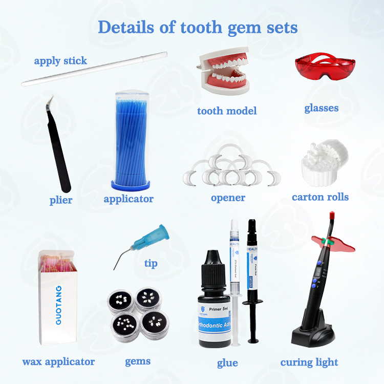 Best Price Free OEM Tooth Gem  - Teeth Whitening Kit With Light 评论和价格