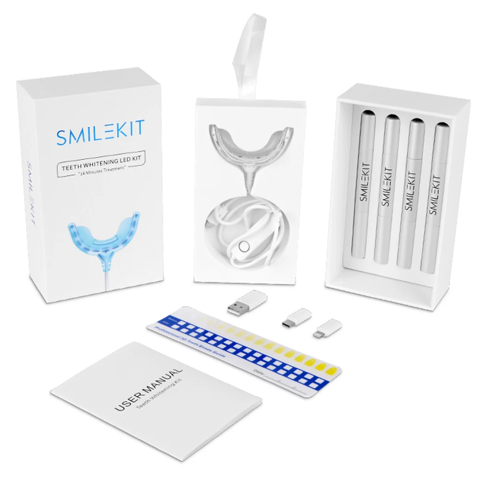 Smart Timing 16 LED Cold Light - Teeth Whitening Kit With Light 评论和价格