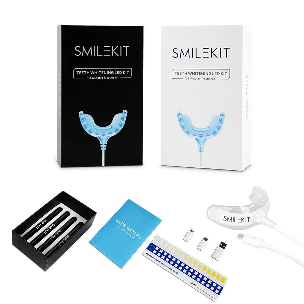 Smart Timing 16 LED Cold Light - Teeth Whitening Kit With Light 评论和价格