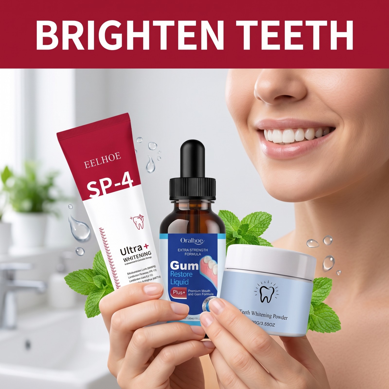 Oral Care Combo Set Whitening  - Teeth Whitening With Peroxide 评论和价格