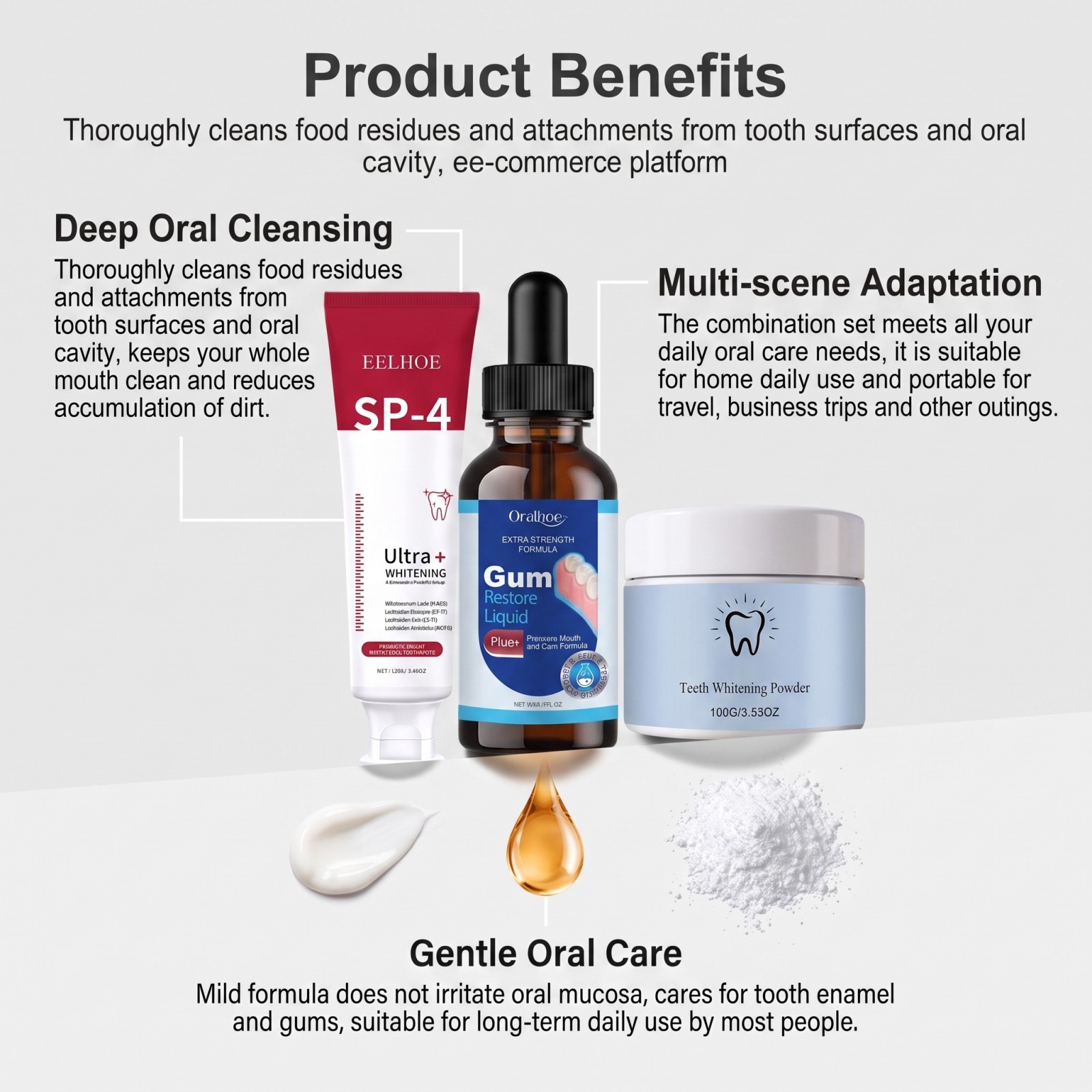 Oral Care Combo Set Whitening  - Teeth Whitening With Peroxide 评论和价格
