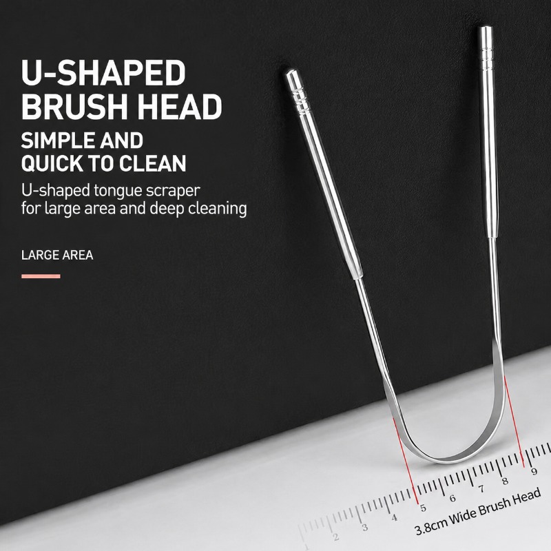 Rose Gold U-shaped Stainless S - Tongue Scraper Metal 评论和价格