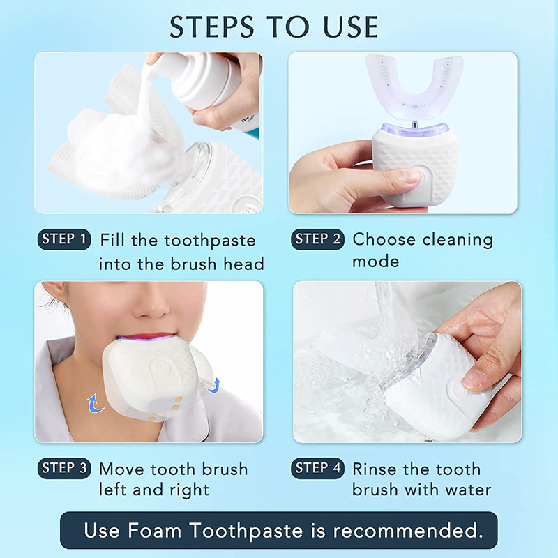 U-Shaped Rechargeable Light Qu - Teeth Whitening Kit With Light 评论和价格