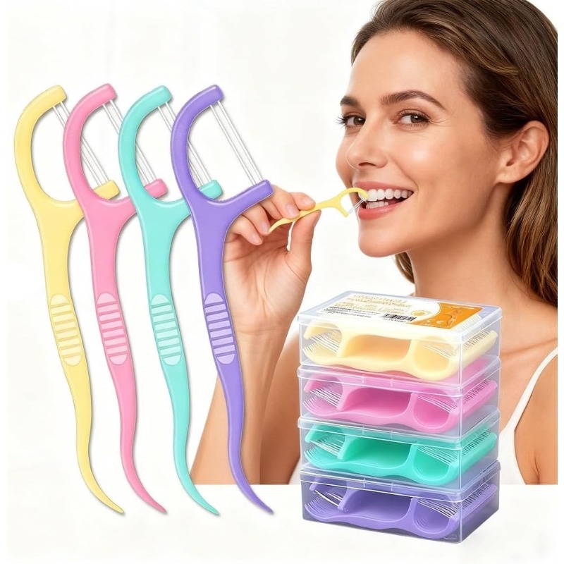 30pcs Portable Fruit-flavored  - Dental Floss Picks 评论和价格