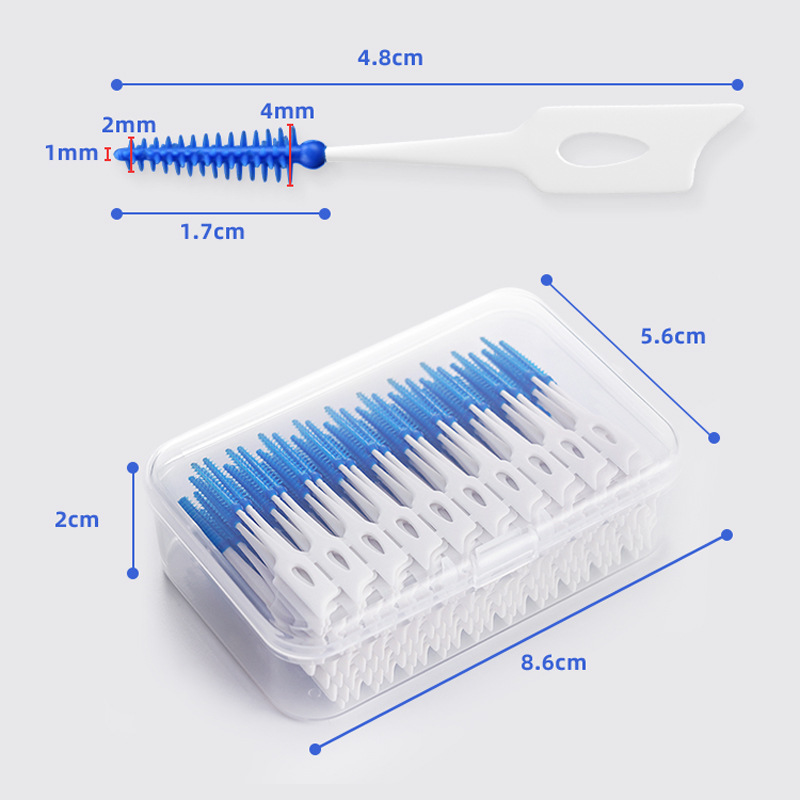 200 Pcs/box Silicone Interdent - Dental Floss Picks 评论和价格