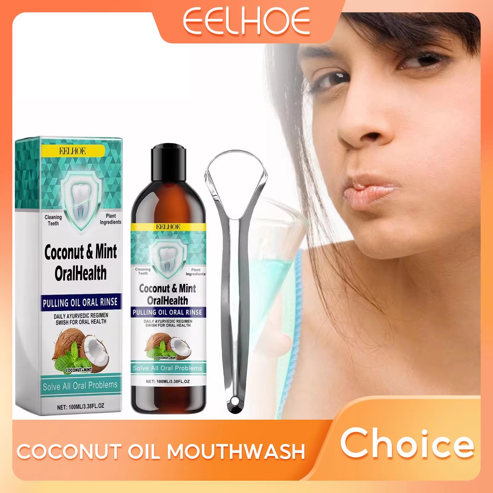 EELHOE Mint Coconut Oil Pullin - Teeth Whitening With Coconut Oil 评论和价格