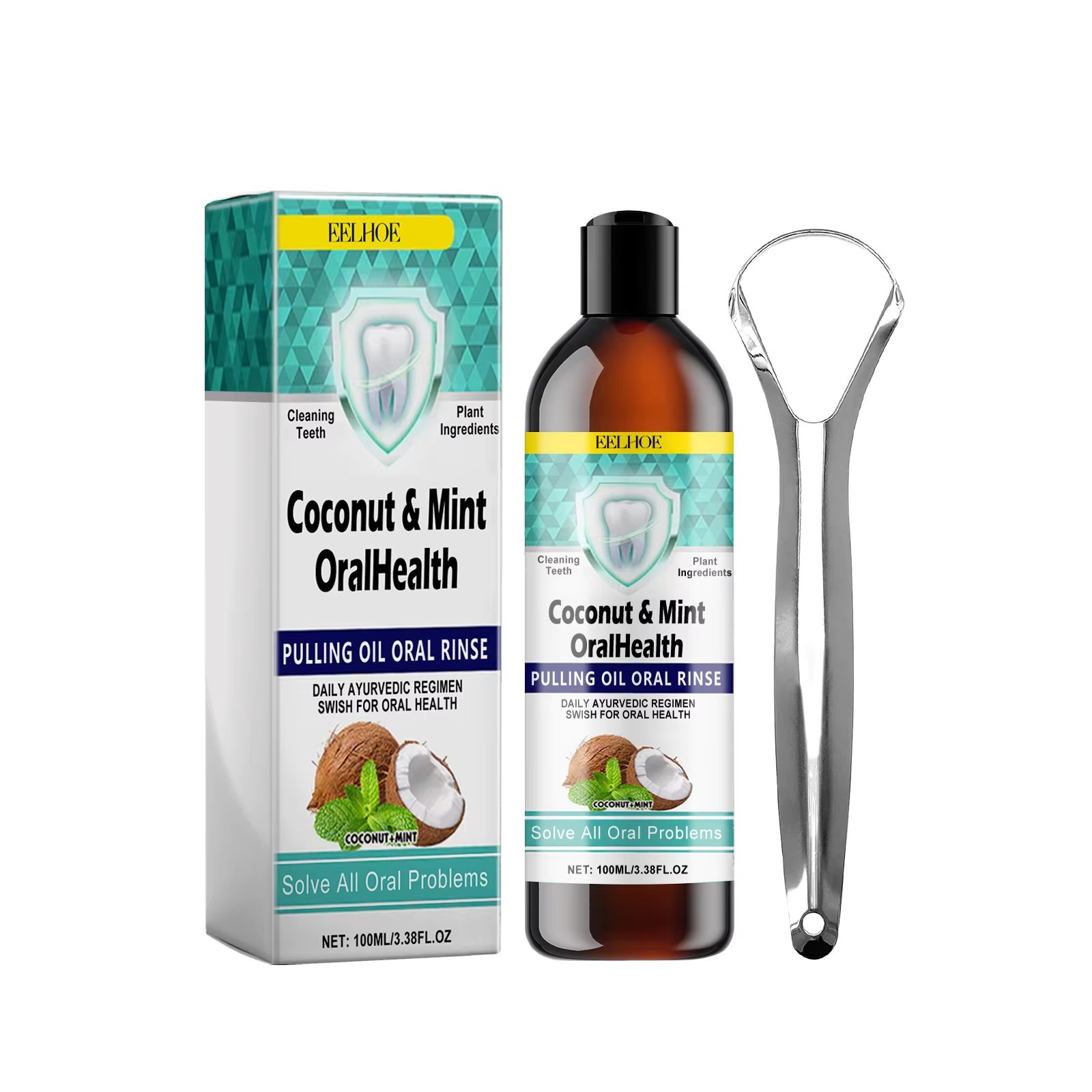 EELHOE Mint Coconut Oil Pullin - Teeth Whitening With Coconut Oil 评论和价格