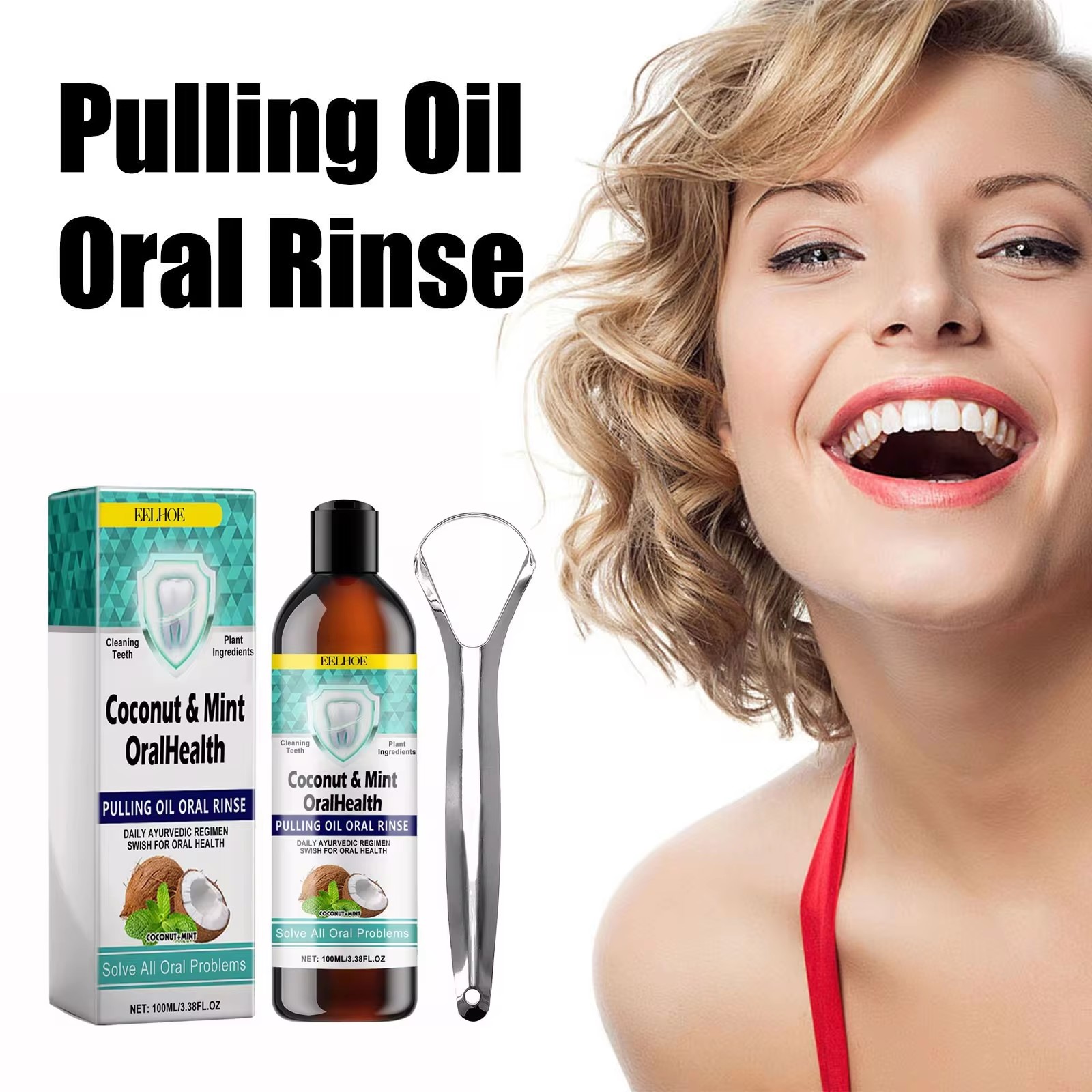 EELHOE Mint Coconut Oil Pullin - Teeth Whitening With Coconut Oil 评论和价格