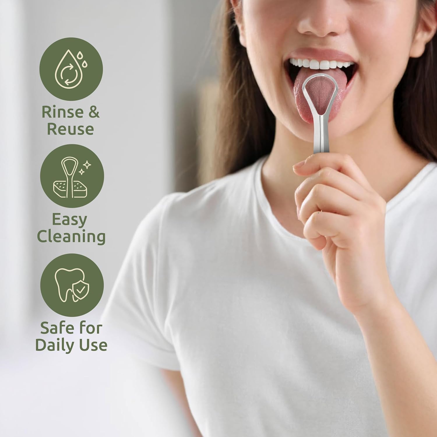 1/2pcs Stainless Steel Tongue  - Tongue Scraper Metal 评论和价格