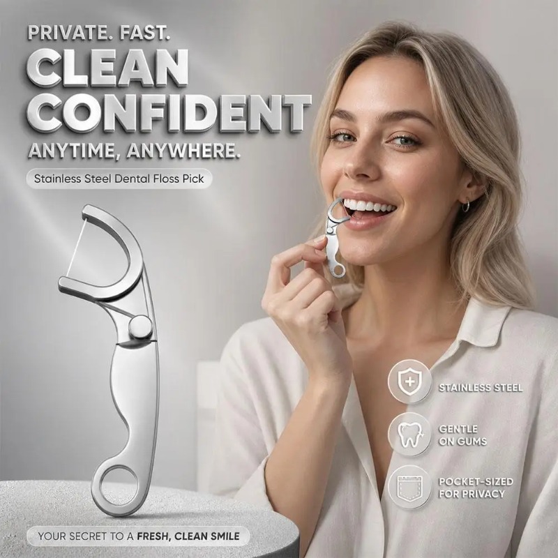 Stainless Steel Reusable Tooth - Dental Floss Picks 评论和价格