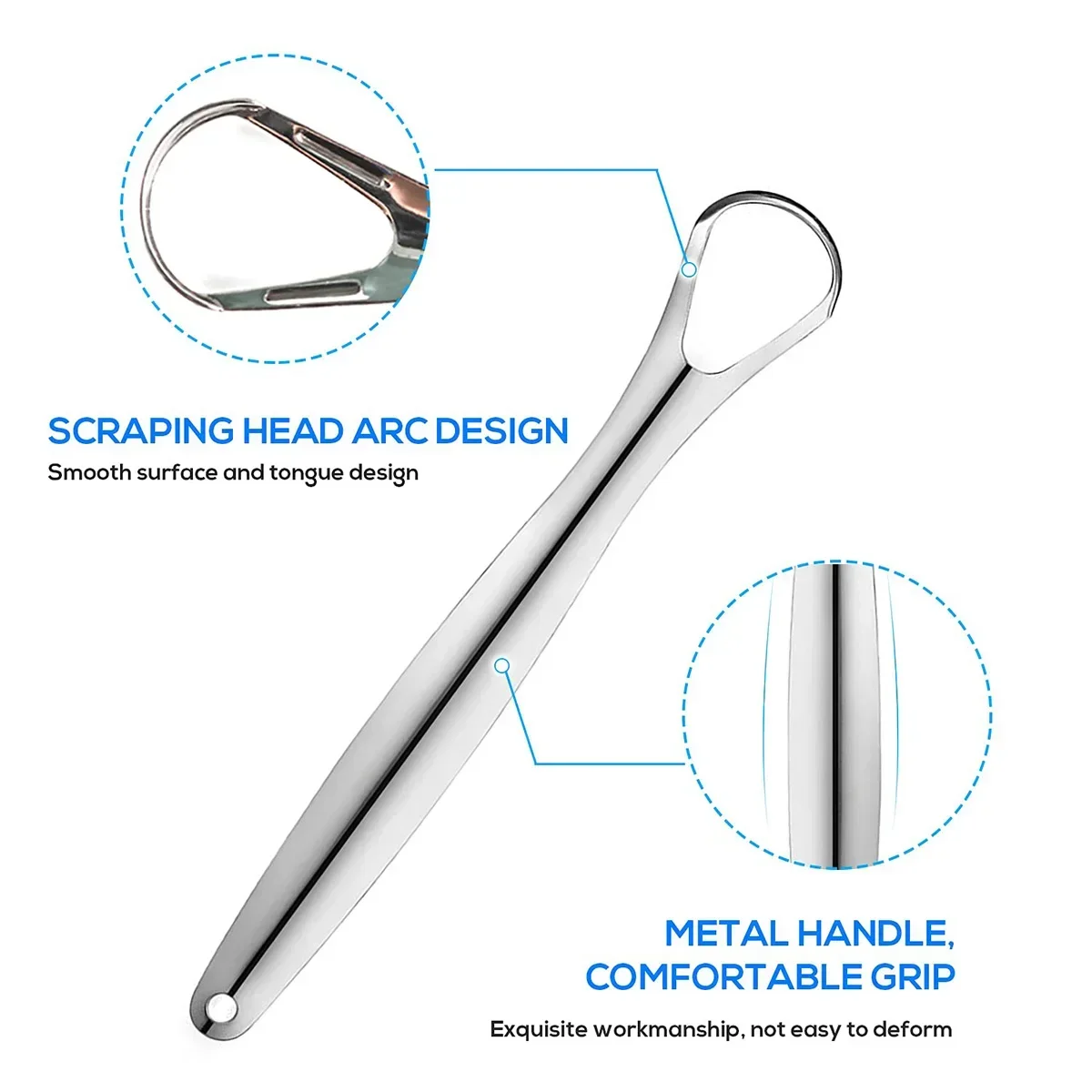 Premium 1pcs/3pcs Metal Tongue - Tongue Scraper Metal 评论和价格