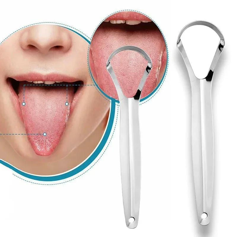 Halitosis Tongue Coating Tongu - Tongue Scraper Metal 评论和价格