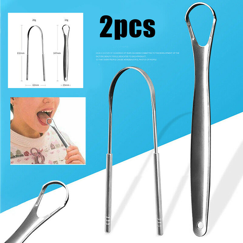 2Pcs Tongue Scraper Stainless  - Tongue Scraper Metal 评论和价格