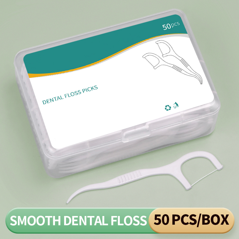 300PCS - Fine and smooth polym - Dental Floss Picks 评论和价格