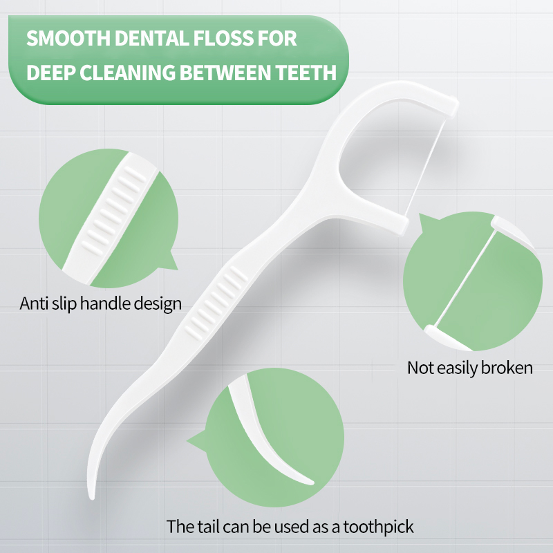 300PCS - Fine and smooth polym - Dental Floss Picks 评论和价格