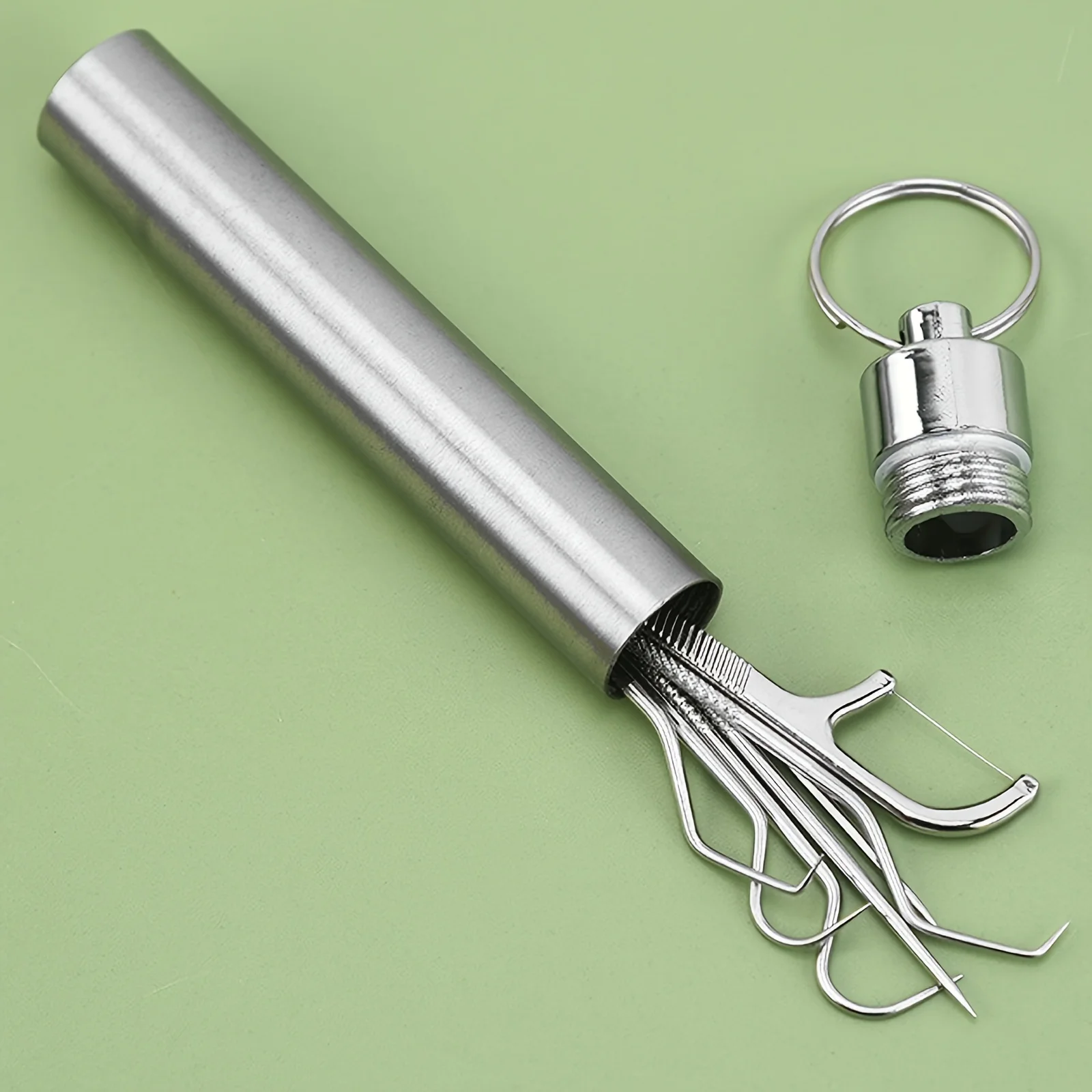 Stainless Steel Toothpick Set  - Dental Floss Picks 评论和价格