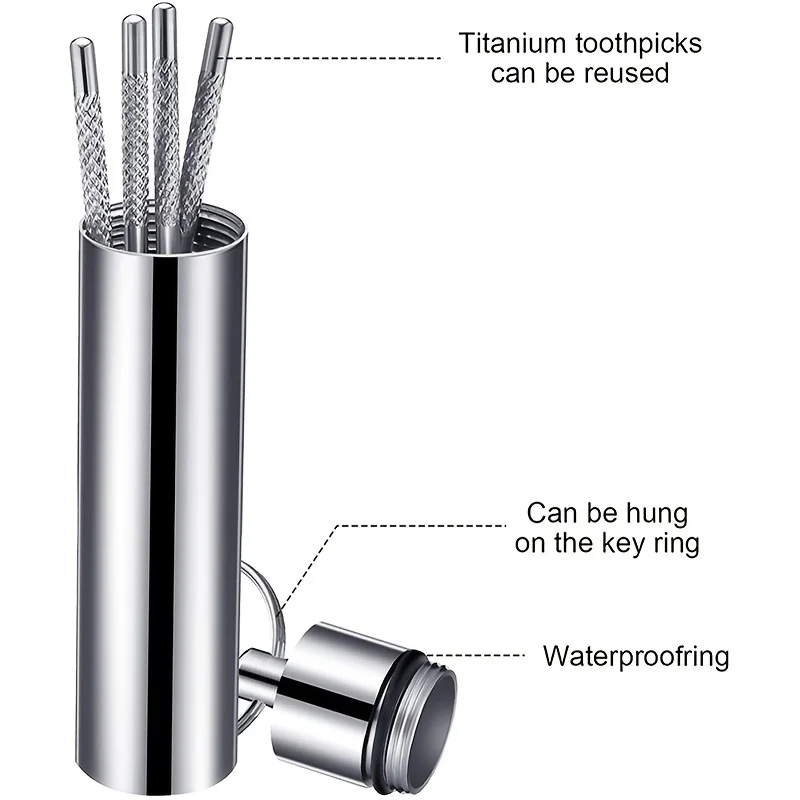 Stainless Steel Toothpick Set  - Dental Floss Picks 评论和价格