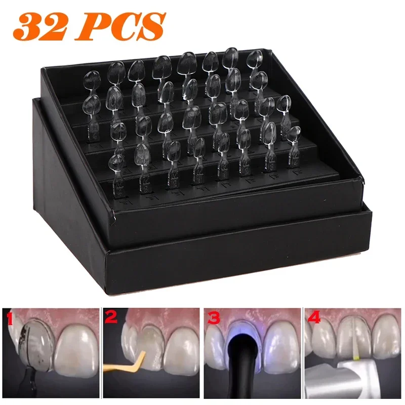 32pcs Dental Veneer Mould Kit  - Teeth Whitening Kit With Light 评论和价格