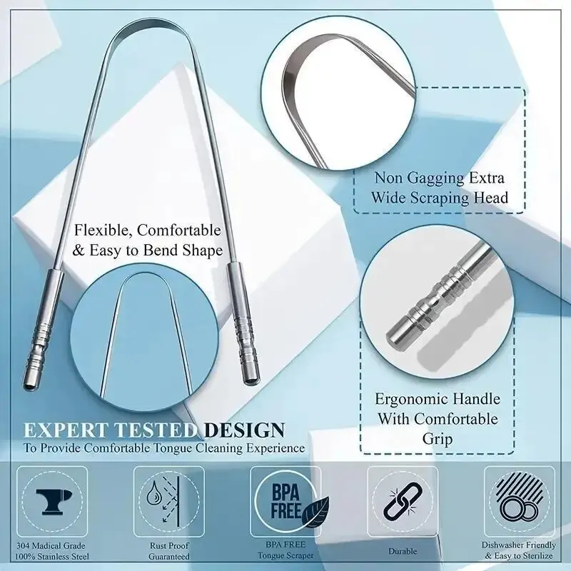Stainless Steel Tongue Scraper - Tongue Scraper Metal 评论和价格
