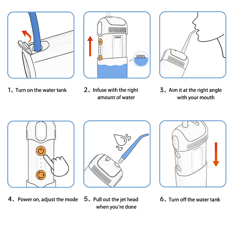 Water Flosser IPX7 Cordless Or - Dental Floss Picks 评论和价格