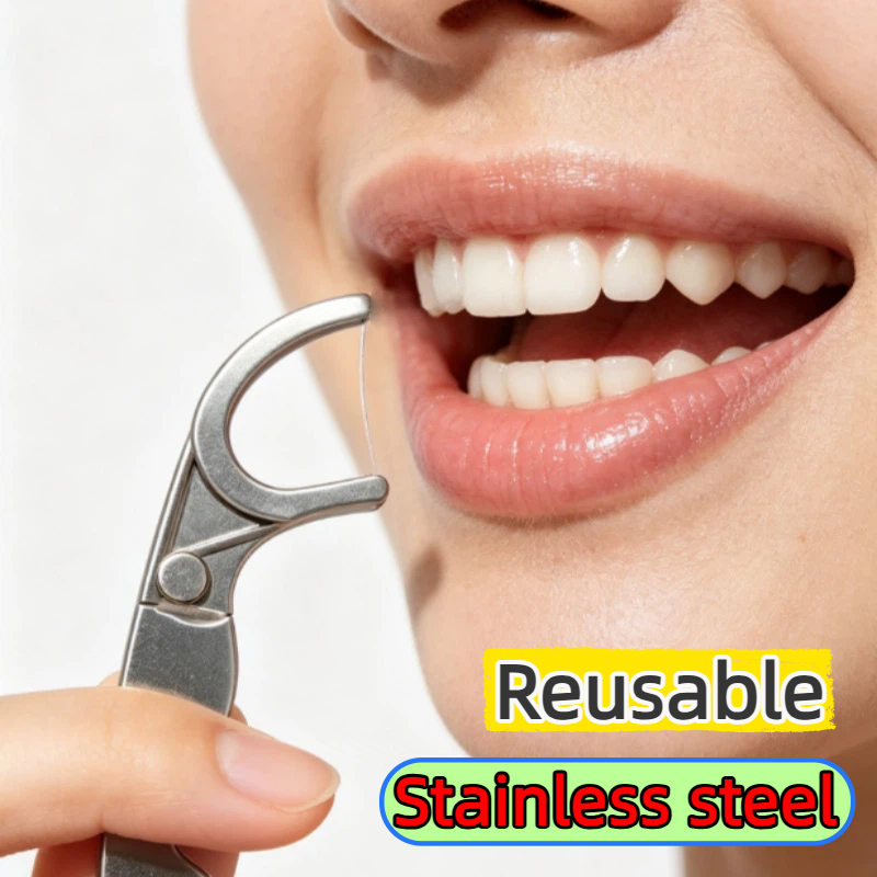 Stainless Steel Reusable Tooth - Dental Floss Picks 评论和价格
