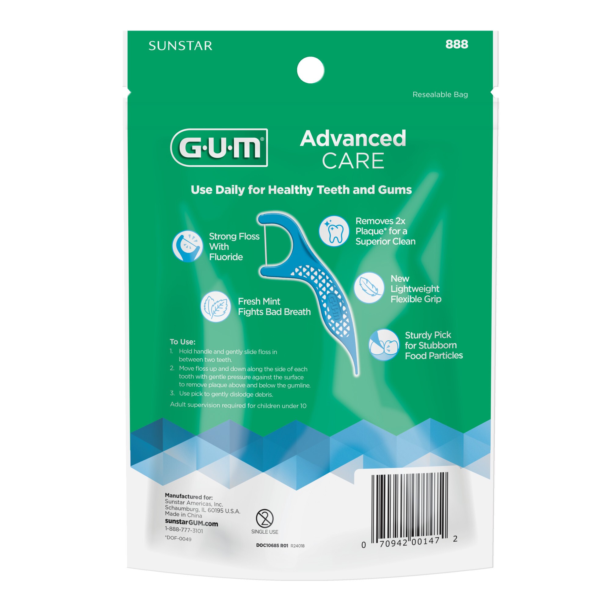 150ct Advanced Care Dental Flo - Dental Floss Picks 评论和价格