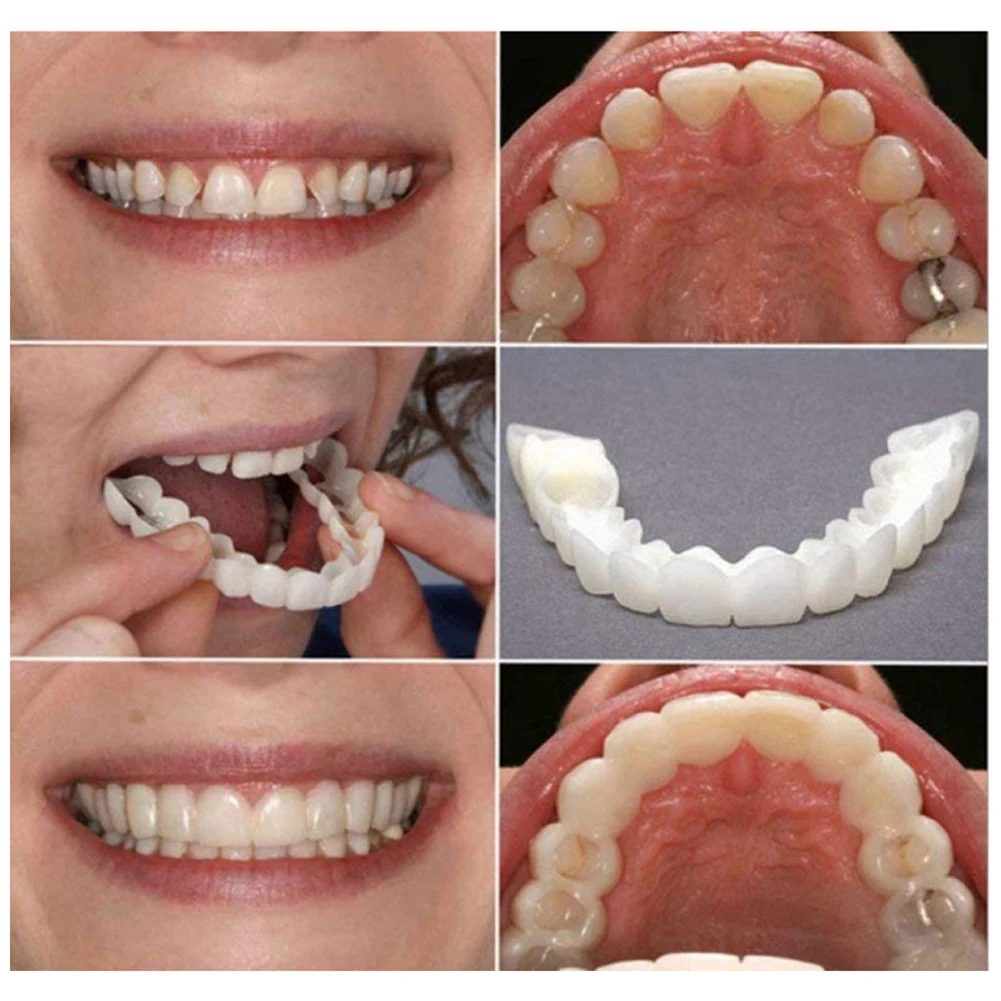 2 Pairs Dentures Teeth Denture - Teeth Whitening Mask 评论和价格