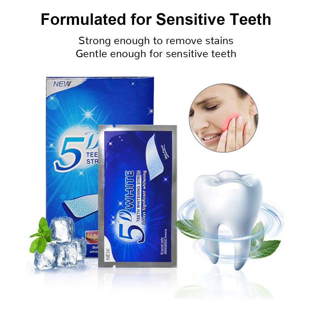 5D White Teeth Whitening Strip - Teeth Whitening With Peroxide 评论和价格