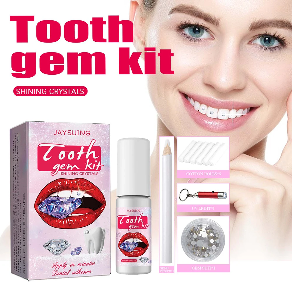 DIY Tooth Gems Kit with Crysta - Teeth Whitening Kit With Light 评论和价格